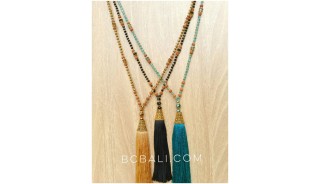 3color king cup tassels necklaces crystal exclusive